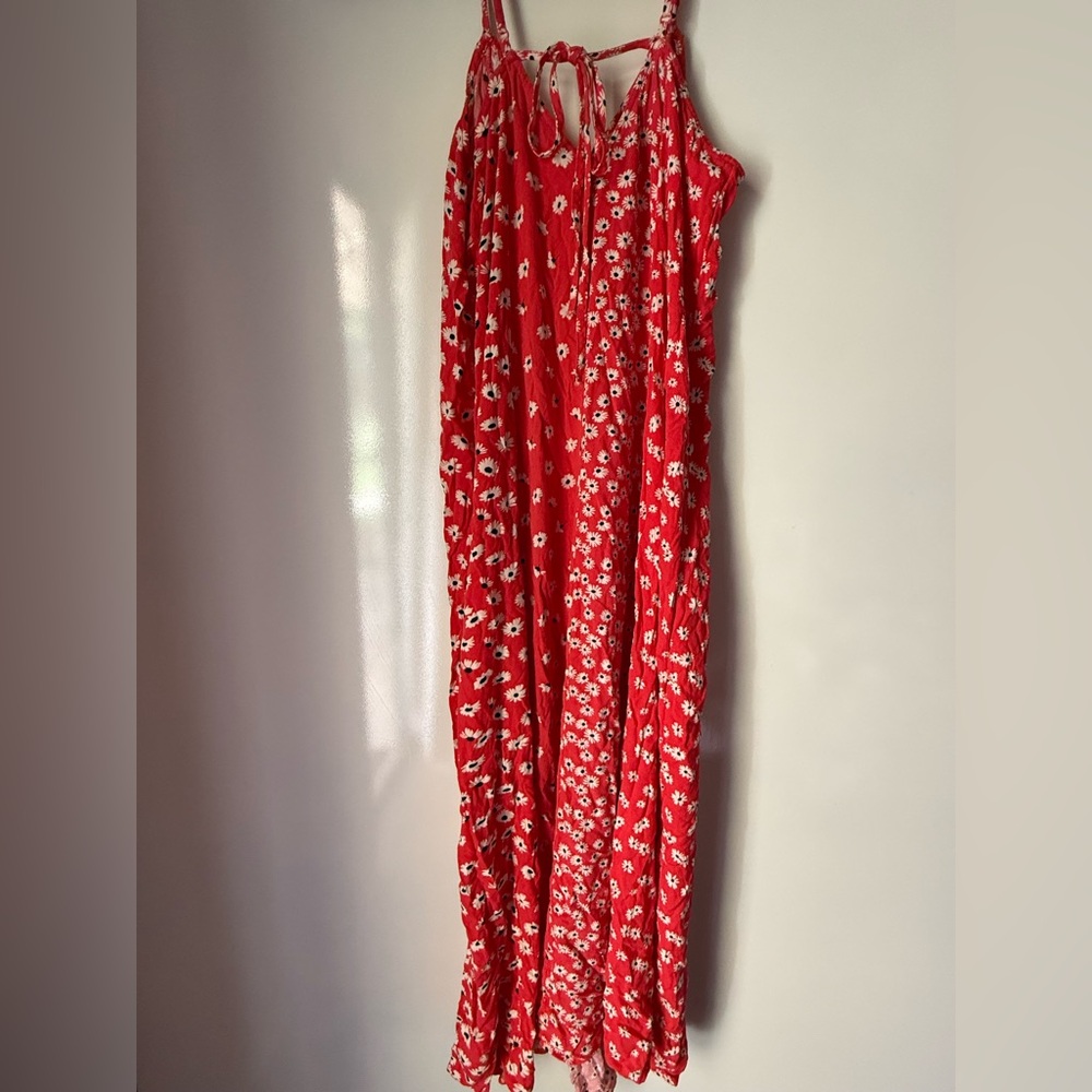 American Eagle Red Floral Maxi Dress